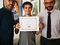 Andrea Bartolotta con l'Ing. D'Aria (membro del Consiglio Direttivo) e il Presidente Avv. Rossi