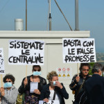 Una delle tante azioni di protesta dei castelfrettesi contro l’inquinamento atmosferico 